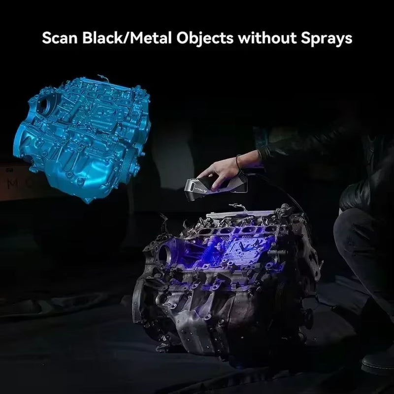 3D Scanner Cr-Scan Raptor Multiple-Line Blue NIR 0.02Mm Accuracy 60FPS Anti-Shake Tracking Scanning 24Bit Color Scanner