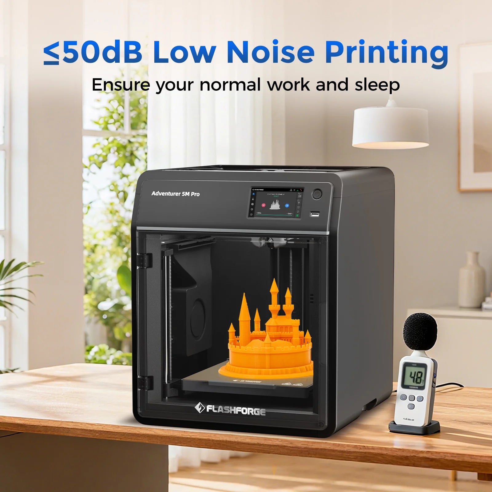 Adventurer 5M Pro 3D Printer, 600Mm/S High Speed 3D Printer, 8.7 X 8.7 X 8.7'', Black