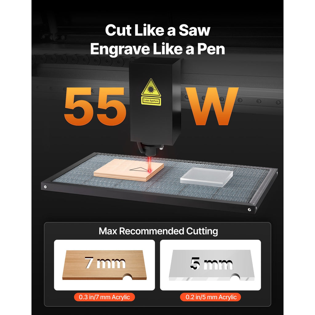 Uimoso 55W CO2 Laser Engraver 20X12 in Desktop Laser Cutter with Built-In Camera