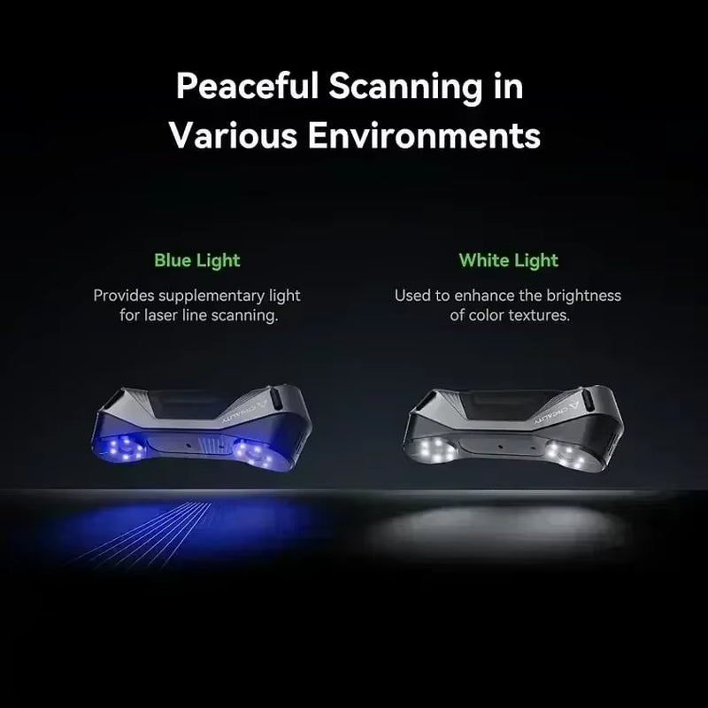3D Scanner Cr-Scan Raptor Multiple-Line Blue NIR 0.02Mm Accuracy 60FPS Anti-Shake Tracking Scanning 24Bit Color Scanner
