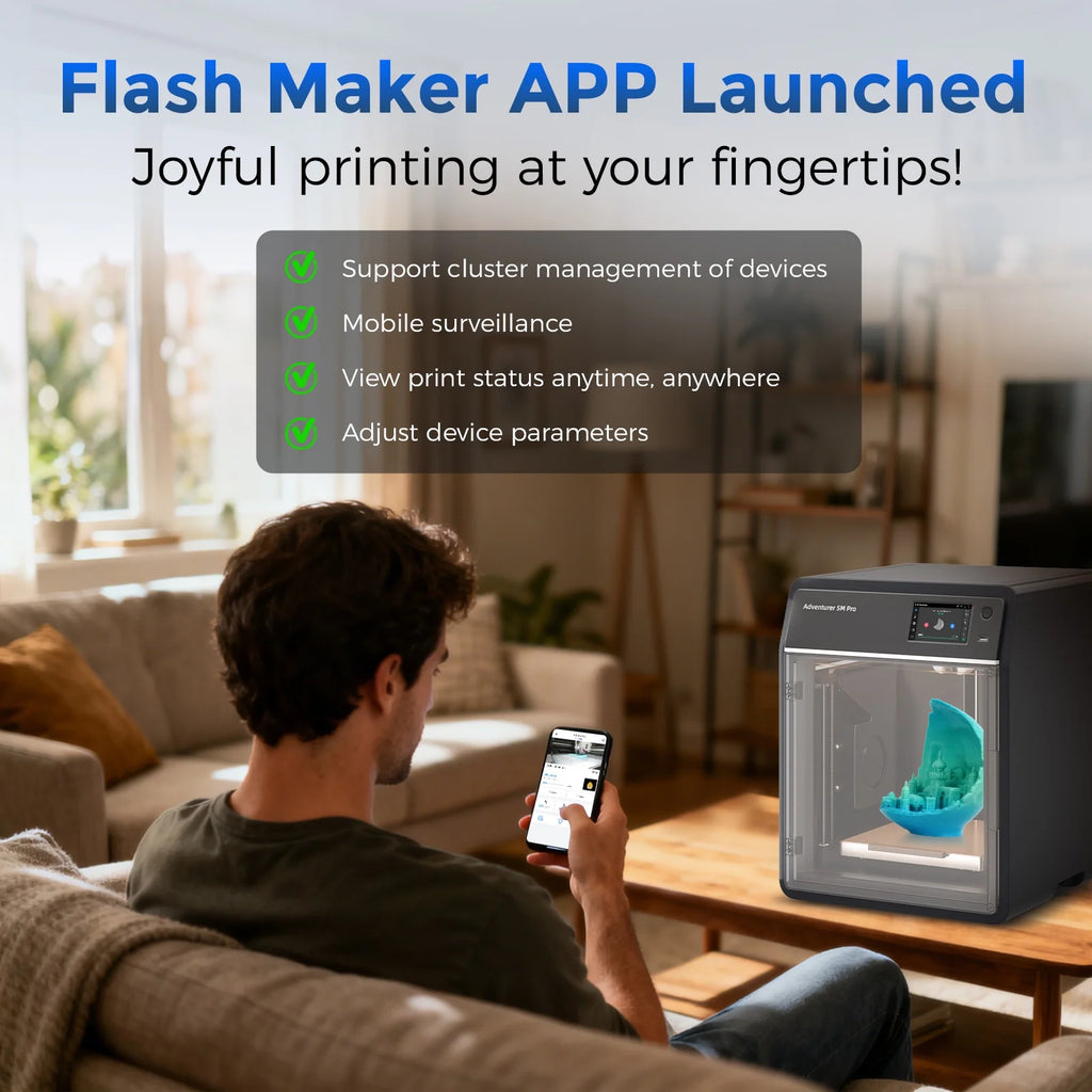 Adventurer 5M Pro 3D Printer, 600Mm/S High Speed 3D Printer, 8.7 X 8.7 X 8.7'', Black